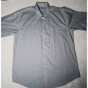 Falcon Bay Classics Men's Gray Short Sleeve Dress Shirt Size 18.5 Tall
